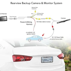 Rear View Backup Camera System, Night Vision, 7" LCD, Waterproof<Pyle Online