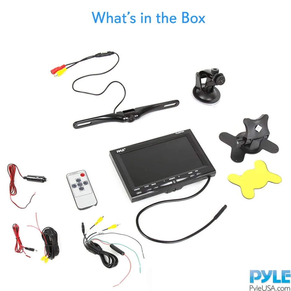 Rear View Backup Camera System, Night Vision, 7" LCD, Waterproof<Pyle Online