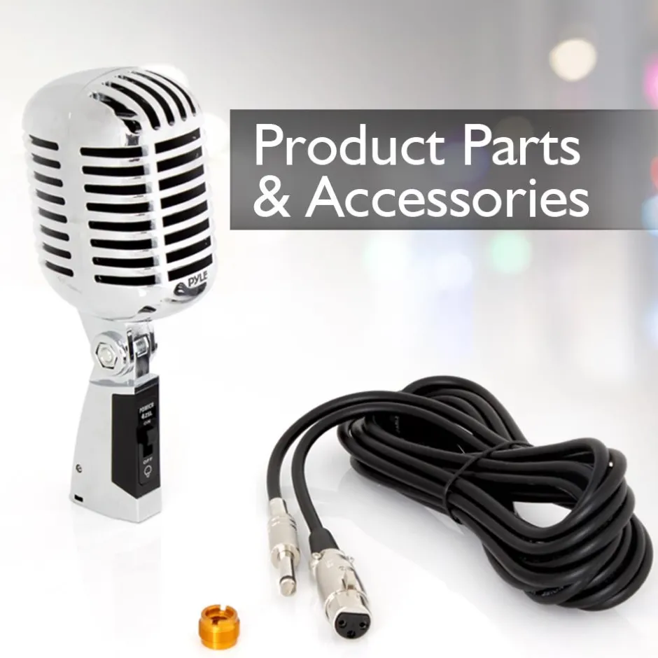 Retro Dynamic Vocal Microphone - High Clarity - Unidirectional - Silver<Pyle Sale
