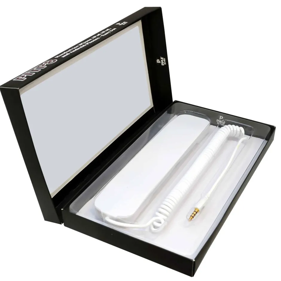 Retro Handset Easy Use Noise-Reducing Soft-Touch Finish White<Pyle Sale