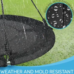Saucer Swing 40" Relaxing Fun Waterproof 600D Polyester<SereneLife Best
