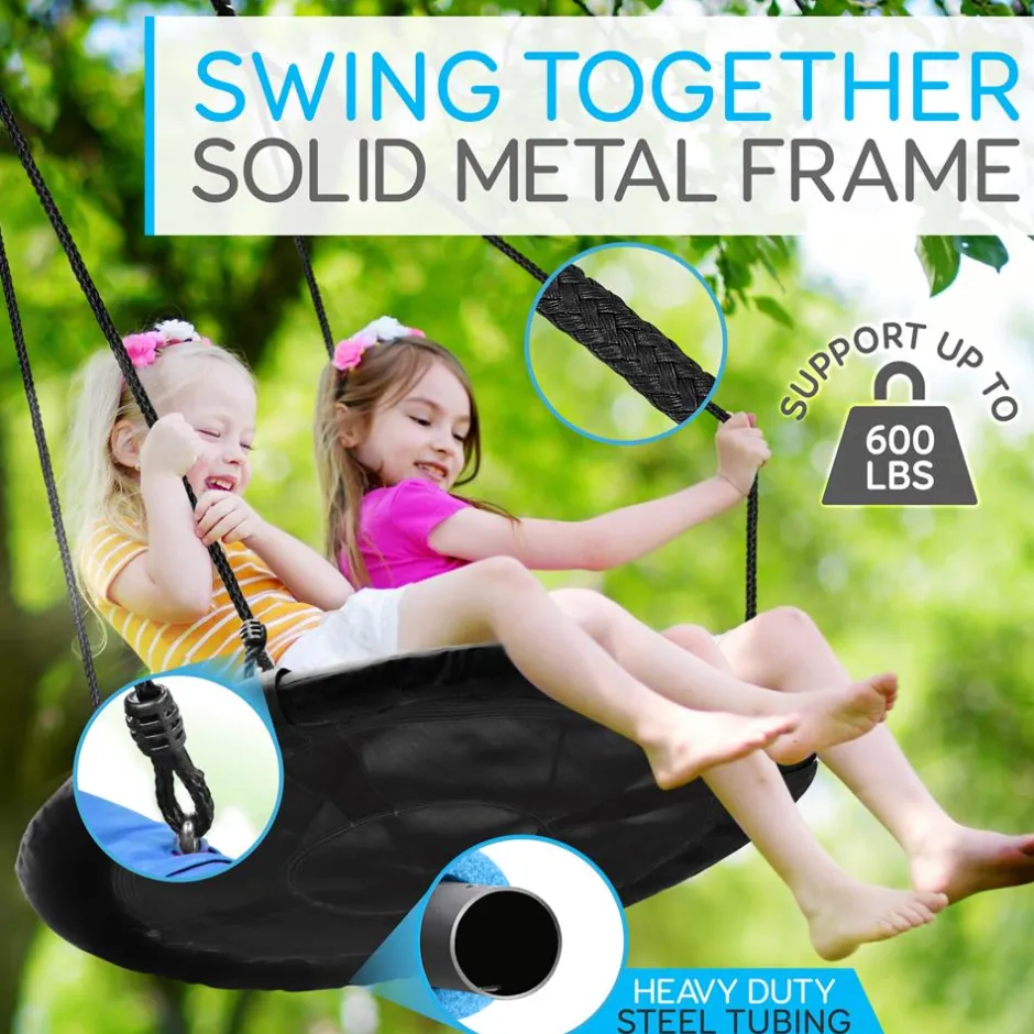 Saucer Swing 40" Relaxing Fun Waterproof 600D Polyester<SereneLife Best