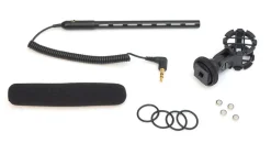 Shotgun Microphone for Video/Camera, Clear Audio, 3.5mm Connector, Dark Gray<Pyle Best