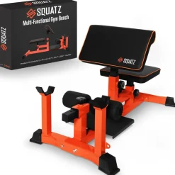 Sissy Squat Machine - Build Muscle - Heavy-Duty Steel - Black & Orange<SQUATZ Discount