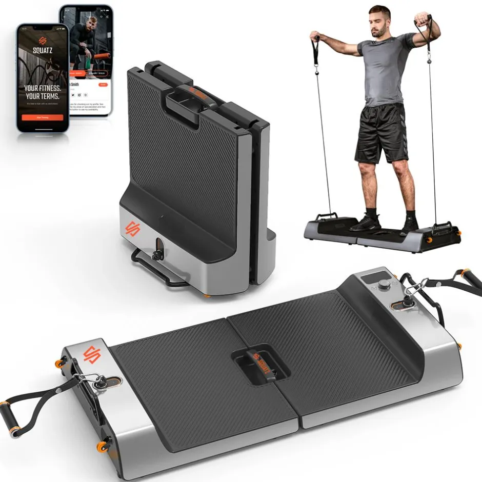 Smart Home Gym Board 265 lbs Resistance, Multifunctional Cable Machine<SQUATZ New