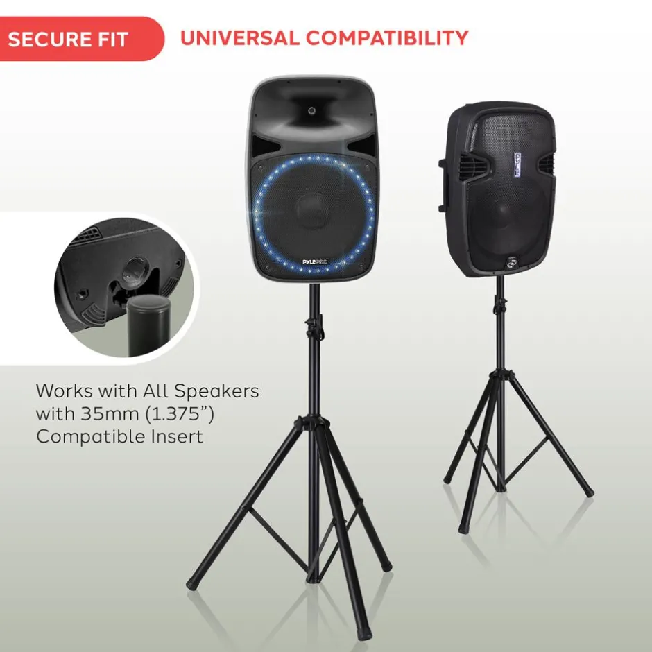 Speaker Stand Mount Adjustable 40-71" Durable Metal 132 lbs Capacity<Pyle Best