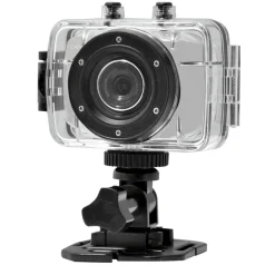 Sport Action Camera 720p HD Touchscreen Waterproof Case Silver<Pyle Clearance