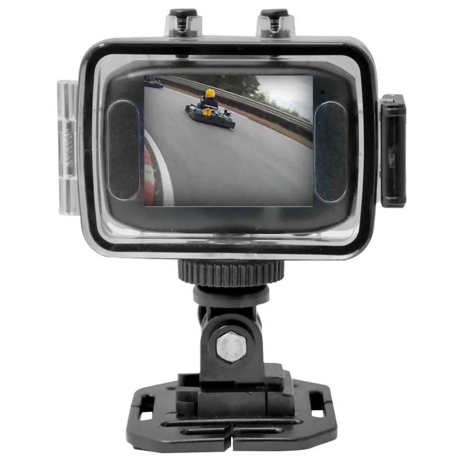 Sport Action Camera 720p HD Touchscreen Waterproof Case Silver<Pyle Clearance