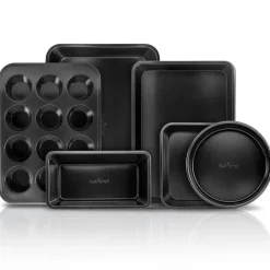 Stackable Non-Stick Bakeware Set, Easy Release Carbon Steel, Black<NutriChef Best
