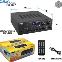 Stereo Amplifier with Bluetooth, 300W HiFi Sound, Metal Panel<Pyle Discount