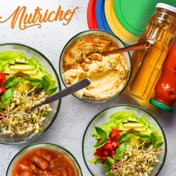 Superior Glass Mixing Bowls With Pe Lids<NutriChef Outlet