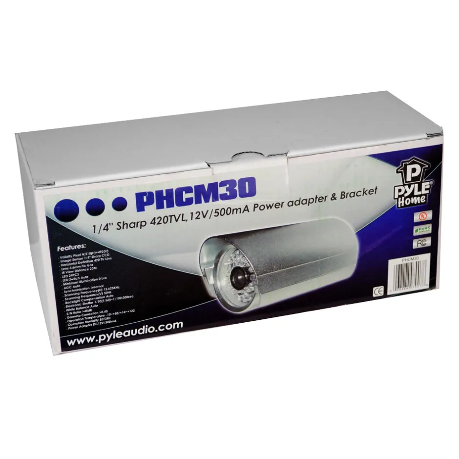 Surveillance Camera 65ft Night Vision Sharp CCD Indoor/Outdoor<Pyle