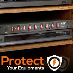 9-Switch Rack Mount Power Supply with Noise Filter<Pyle Online