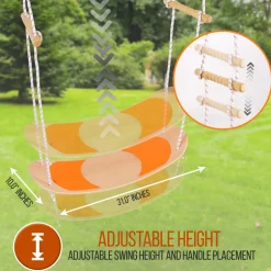 Tree Swing Kit, Relaxing Fun, Composite Seat, Adjustable Height<SereneLife New