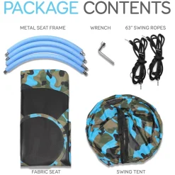 Tree Swing Tent for Kids - Relaxing Fun, Padded Seat, Camo<SereneLife New