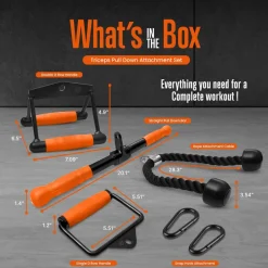 Triceps Pull Down Attachment Set<SQUATZ Best