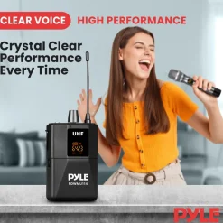 UHF Wireless Microphone System Kit - 160' Range, 8 Channels, Portable<Pyle Clearance
