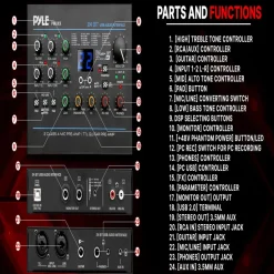 USB Audio Interface - Pristine Recording - 24 Digital Effects - Compact Size<Pyle Online