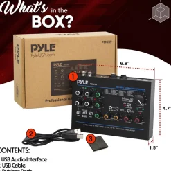 USB Audio Interface - Pristine Recording - 24 Digital Effects - Compact Size<Pyle Online