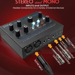 USB Audio Interface - Pristine Recording - Ultralow Noise - Compact Design<Pyle Online