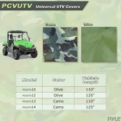 UTV Cover All-Weather Protection Waterproof Polyester Olive<Pyle