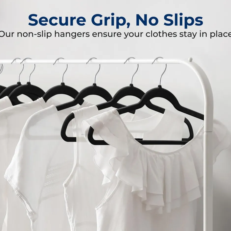 Velvet Hangers 10-Pack, Non-Slip, 360° Swivel Hook, Space-Saving<SereneLife Discount