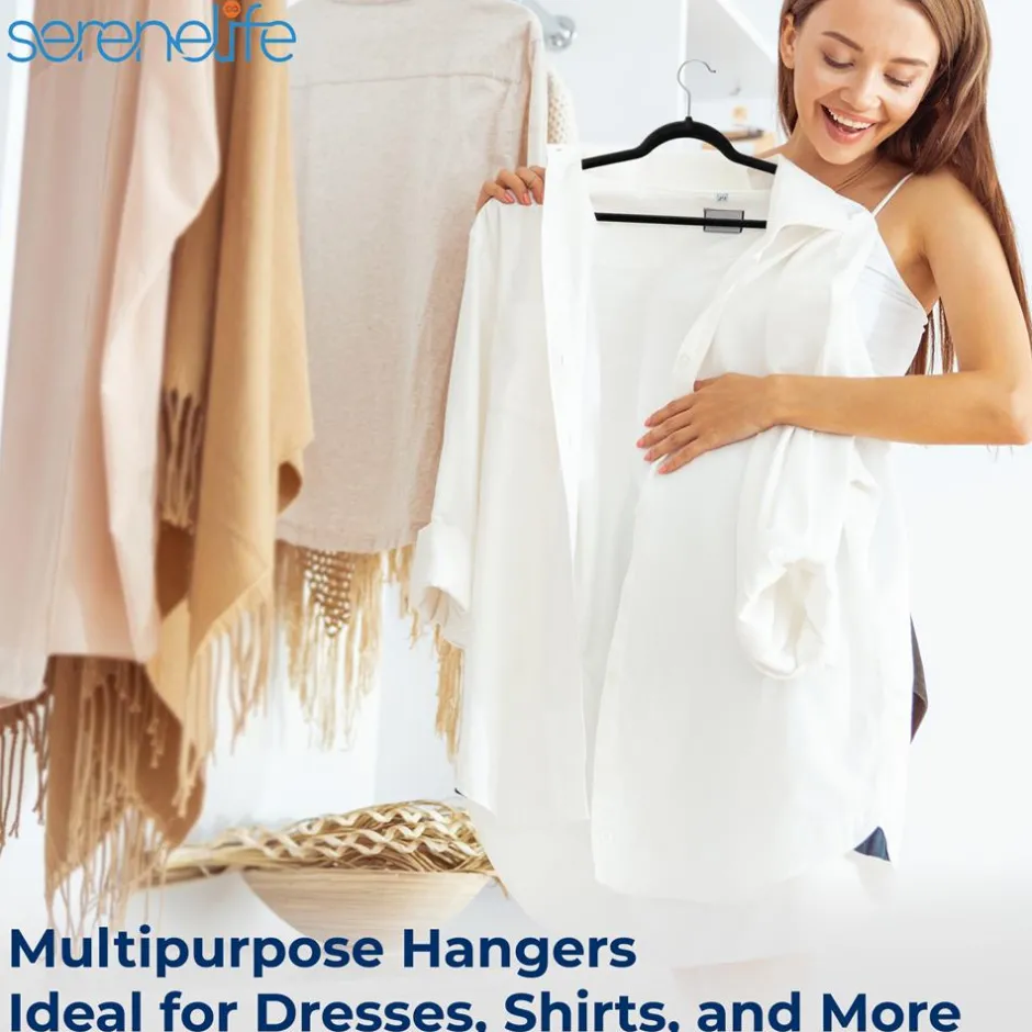 Velvet Hangers 10-Pack, Non-Slip, 360° Swivel Hook, Space-Saving<SereneLife Discount