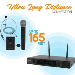 Vhf 2-Ch. Wireless Microphone System Kit<Pyle Best