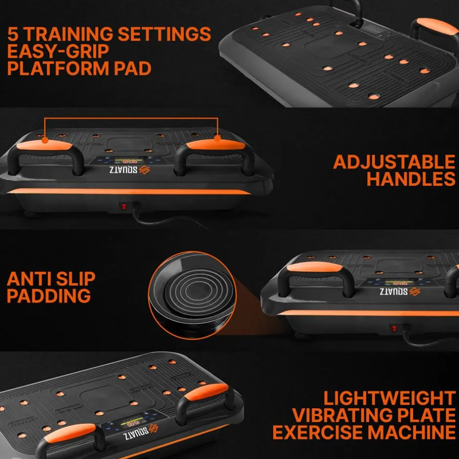 Vibration Plate for Pain Relief, 5 Vibration Settings, Includes Bands<SQUATZ Hot