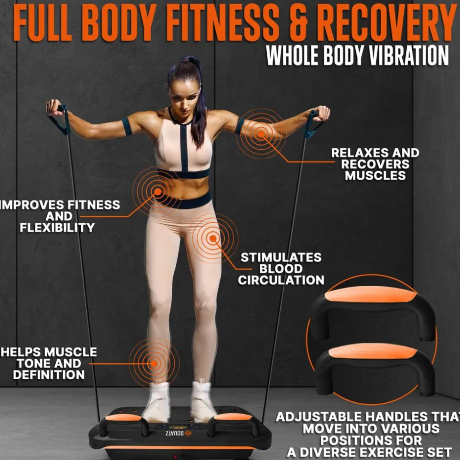 Vibration Plate for Pain Relief, 5 Vibration Settings, Includes Bands<SQUATZ Hot