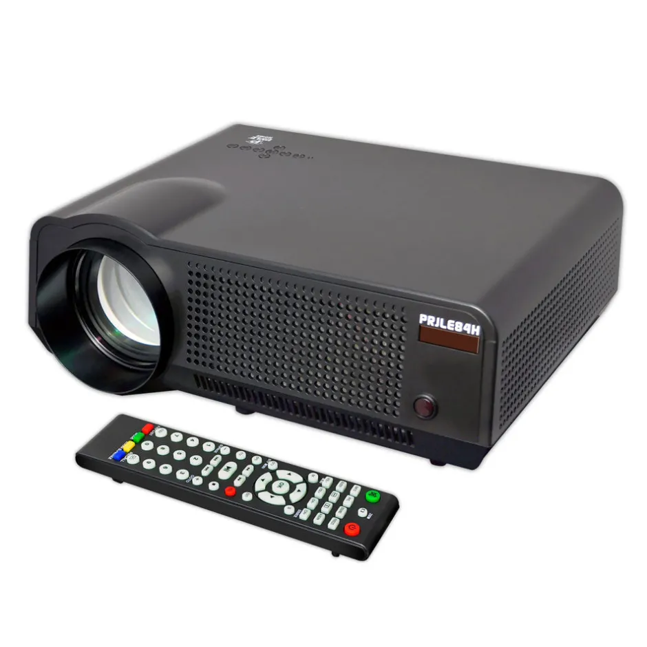 Video Projector 1080p HD, 120" Screen, Built-in Speaker, USB, HDMI<Pyle
