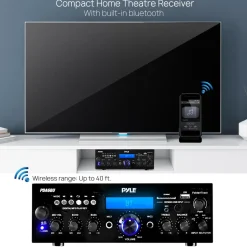 200W Bluetooth Home Stereo Amplifier with FM & USB<Pyle Best