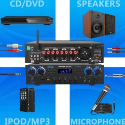 800W Bluetooth Stereo Amplifier with FM Radio & USB<Pyle Discount