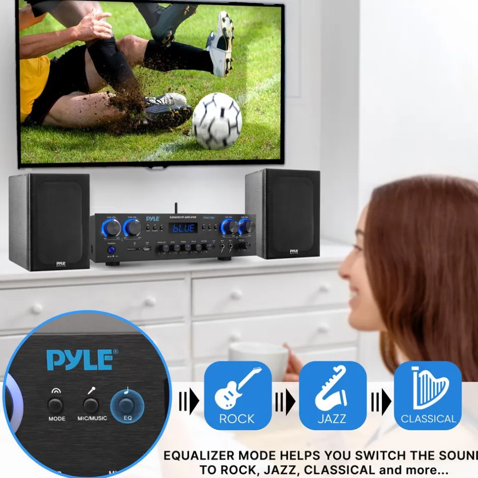 800W Bluetooth Stereo Amplifier with FM Radio & USB<Pyle Discount