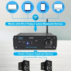 100W Bluetooth Stereo Amplifier - Hi-Fi Sound, USB Connection, Compact Design<Pyle New