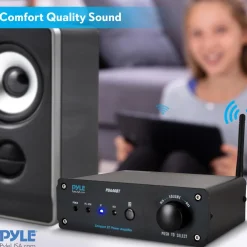 100W Bluetooth Stereo Amplifier - Hi-Fi Sound, USB Connection, Compact Design<Pyle New