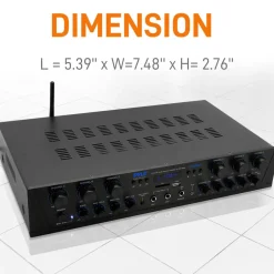 600W 6-Channel Bluetooth Amplifier with FM Radio<Pyle Sale