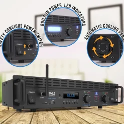 2000W 2-Channel Bluetooth Pro Audio Amplifier with LCD<Pyle Online