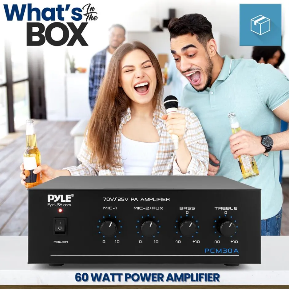 60W Compact Power Amplifier with Bluetooth and Remote<Pyle Clearance