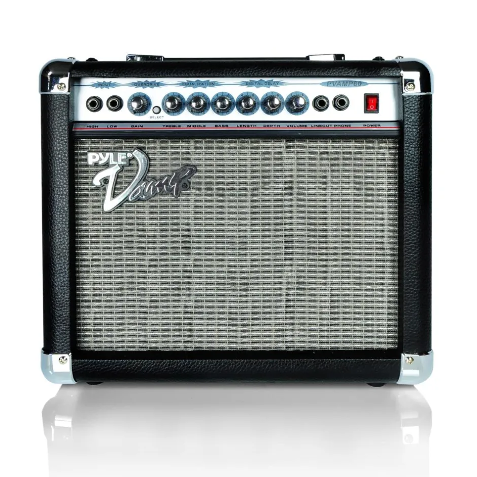 60W Guitar Amplifier, Powerful Sound, 3-Band EQ, Overdrive<Pyle Best