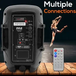 800W Portable Bluetooth PA Speaker, Rechargeable, UHF Mic, 8" Subwoofer<Pyle Best