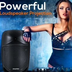 800W Portable Bluetooth PA Speaker, Rechargeable, UHF Mic, 8