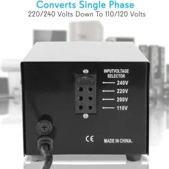 500W Voltage Converter Transformer, USB Port, Metal Housing, Compact<Pyle Clearance