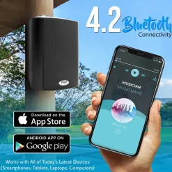 Wall Mount Speaker System - Bluetooth, 300W, 2-Way Stereo, Indoor Use<Pyle Sale