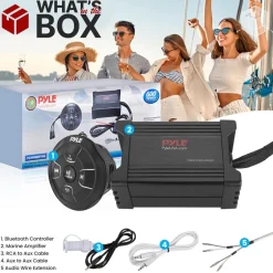 Waterproof Bluetooth Marine Amplifier 600W Weatherproof 2-Channel<Pyle Outlet