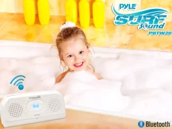 Waterproof Bluetooth Speaker, Hands-Free Calls, IPX7, White<Pyle Best