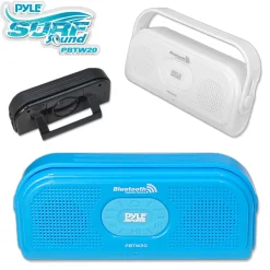 Waterproof Bluetooth Speaker, Hands-Free Calls, IPX7, White<Pyle Best
