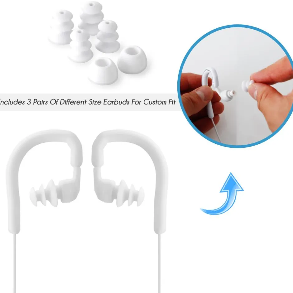 Waterproof Ear Headphones for Swimming - IP7 Marine Grade, Ergonomic Design<Pyle Sale