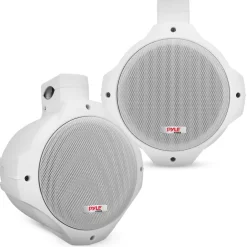 Waterproof Marine Speakers 200W ABS Construction White<Pyle Hot