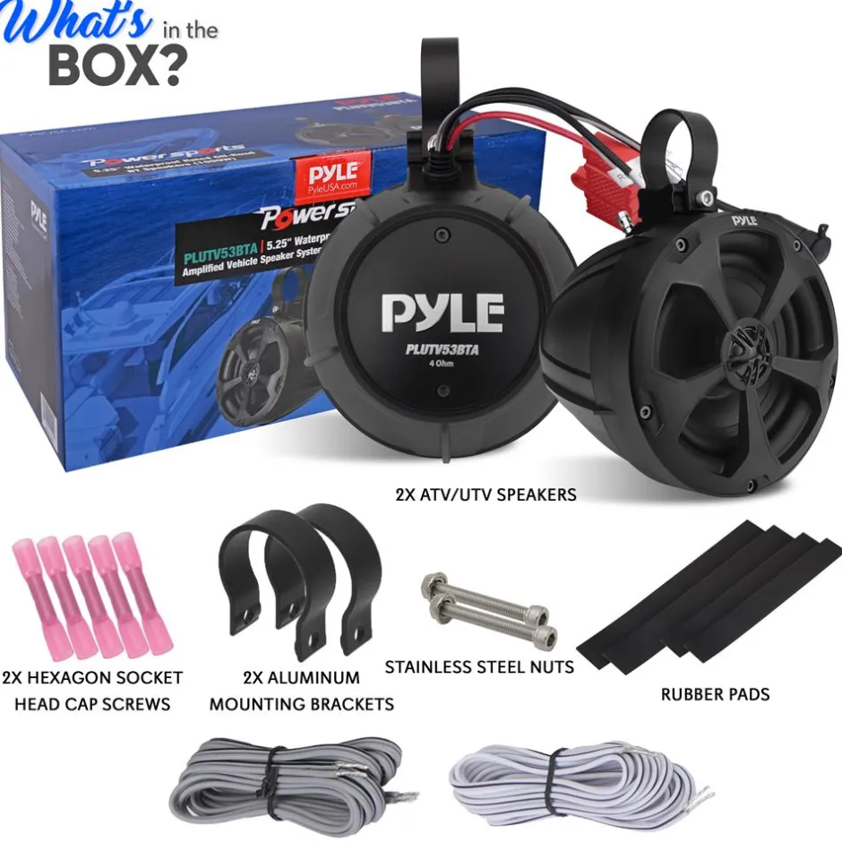 Waterproof Off-Road Speakers 1000W Bluetooth Marine Grade 5.25"<Pyle Best